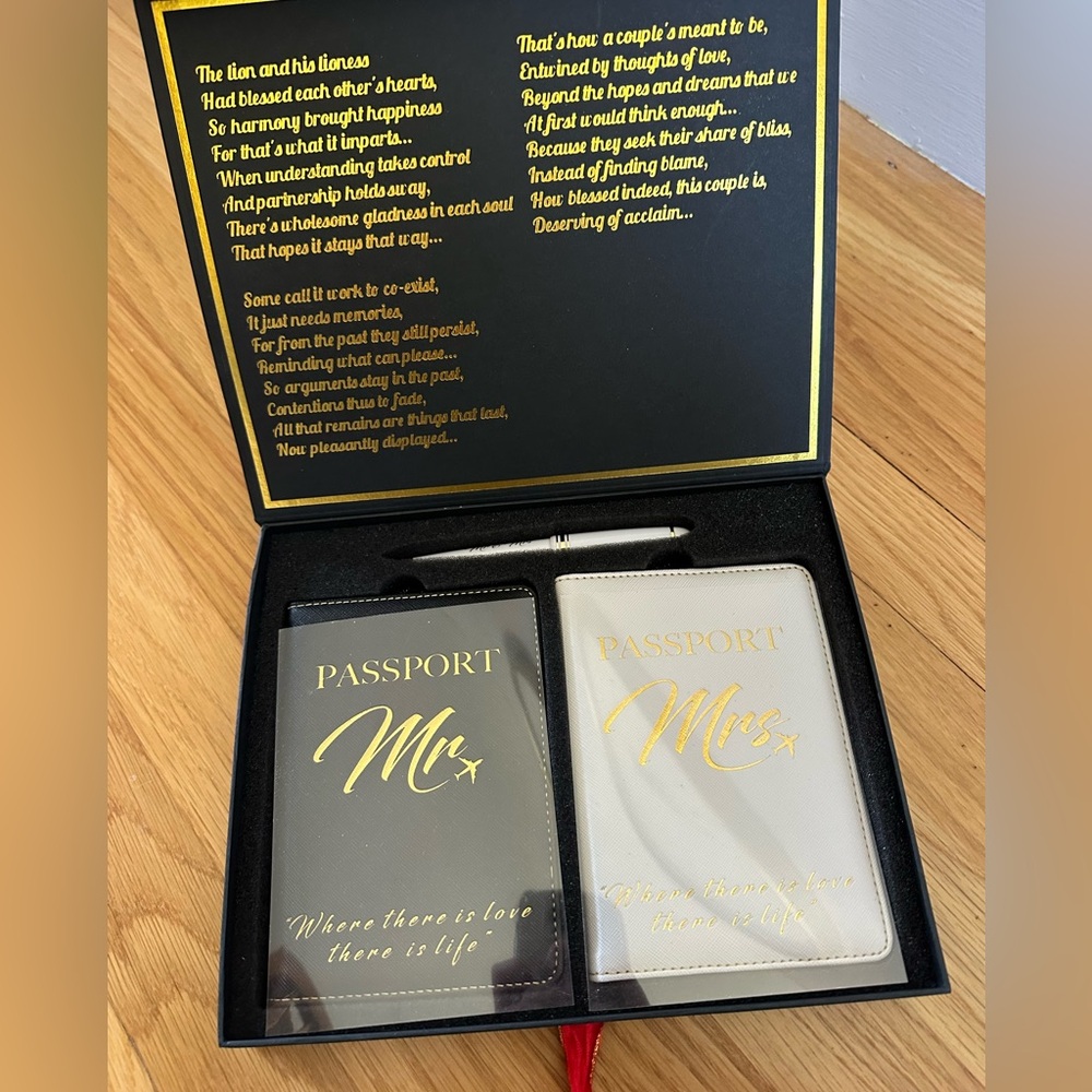 mr & mrs passport covers